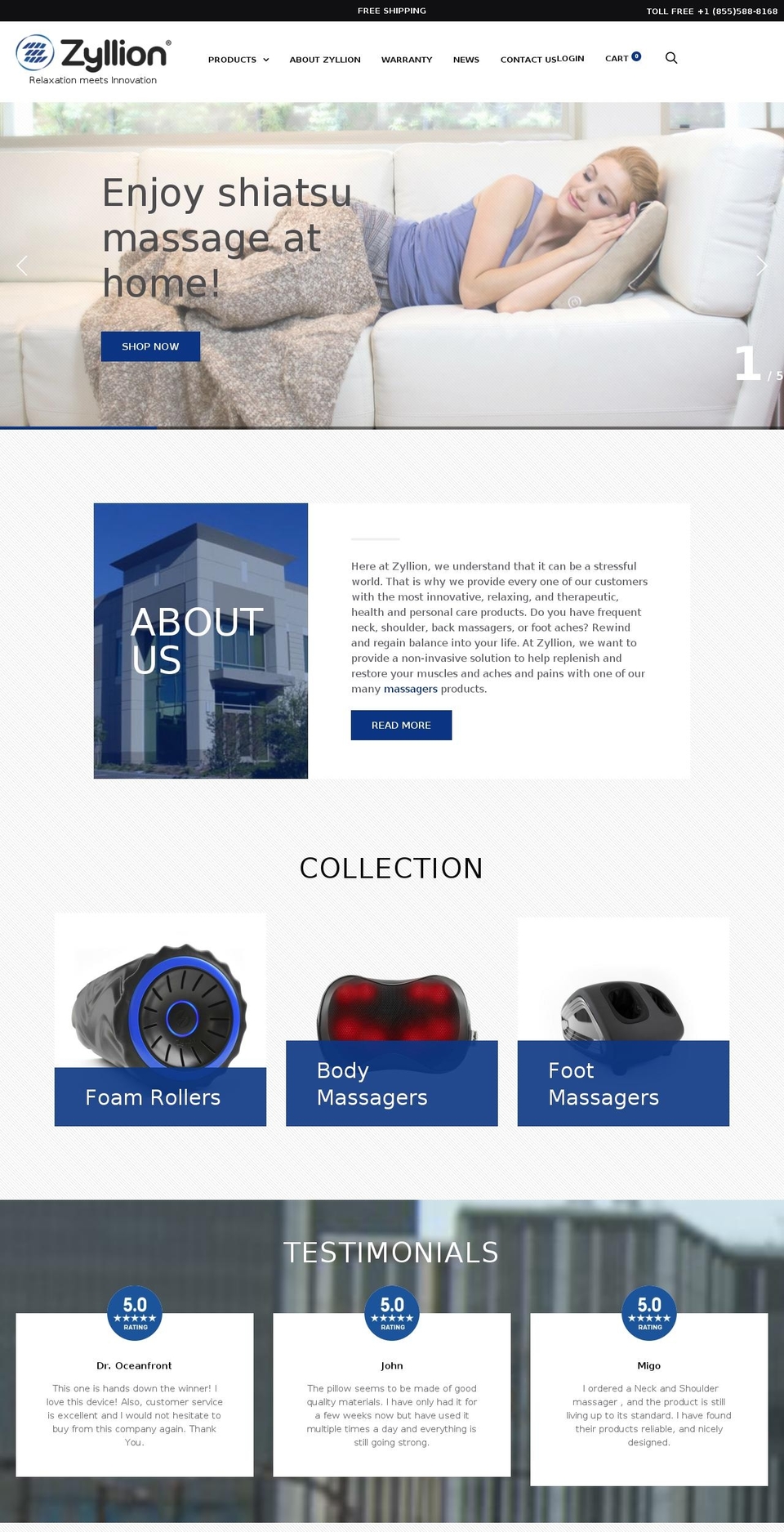 zyllion.com shopify website screenshot