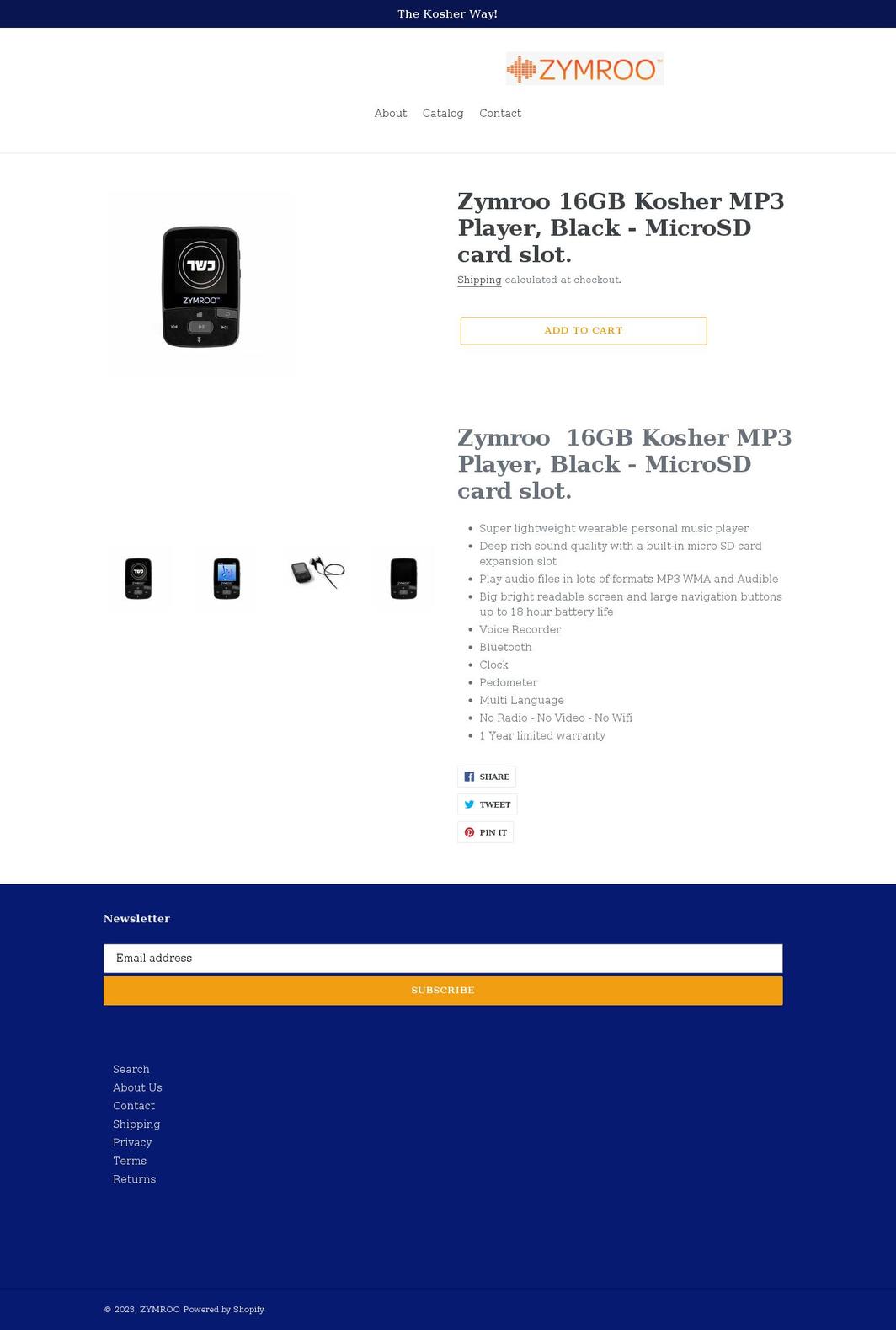 zymroo.com shopify website screenshot