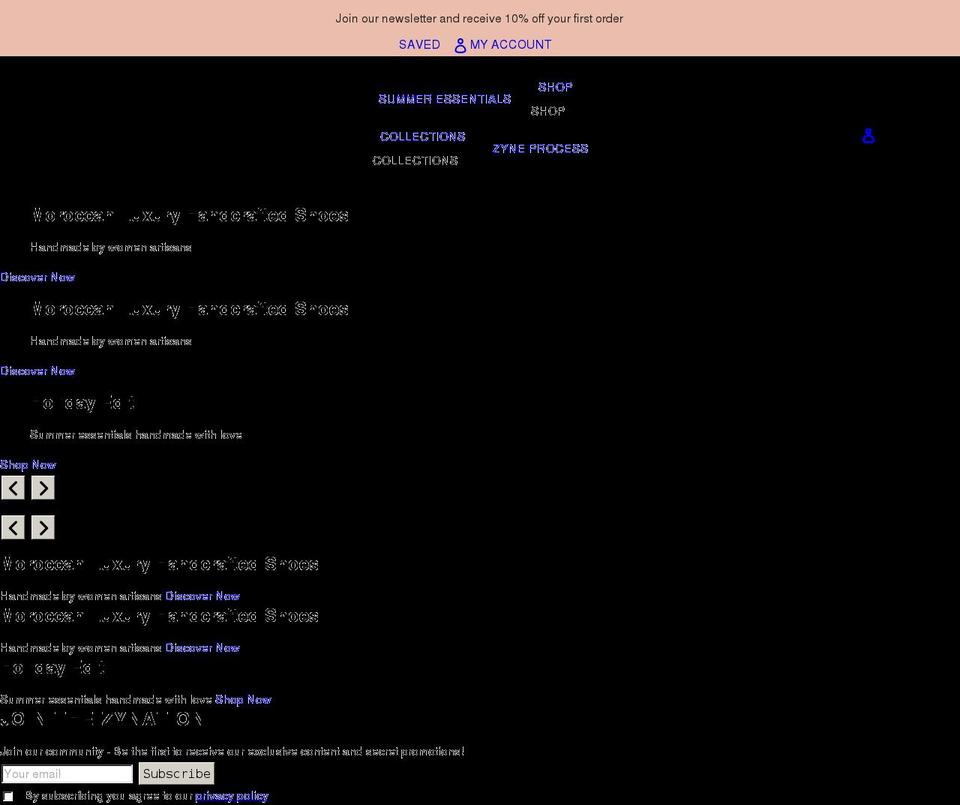 zyneofficial.com shopify website screenshot