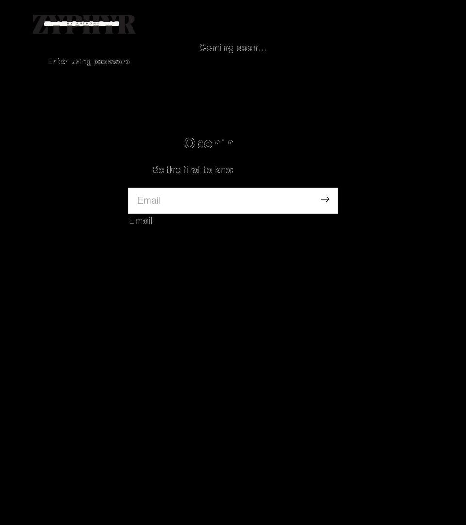 zyphyrjewelry.com shopify website screenshot