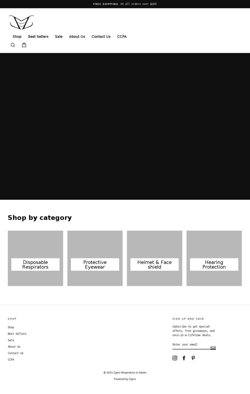 zypro.com shopify website screenshot