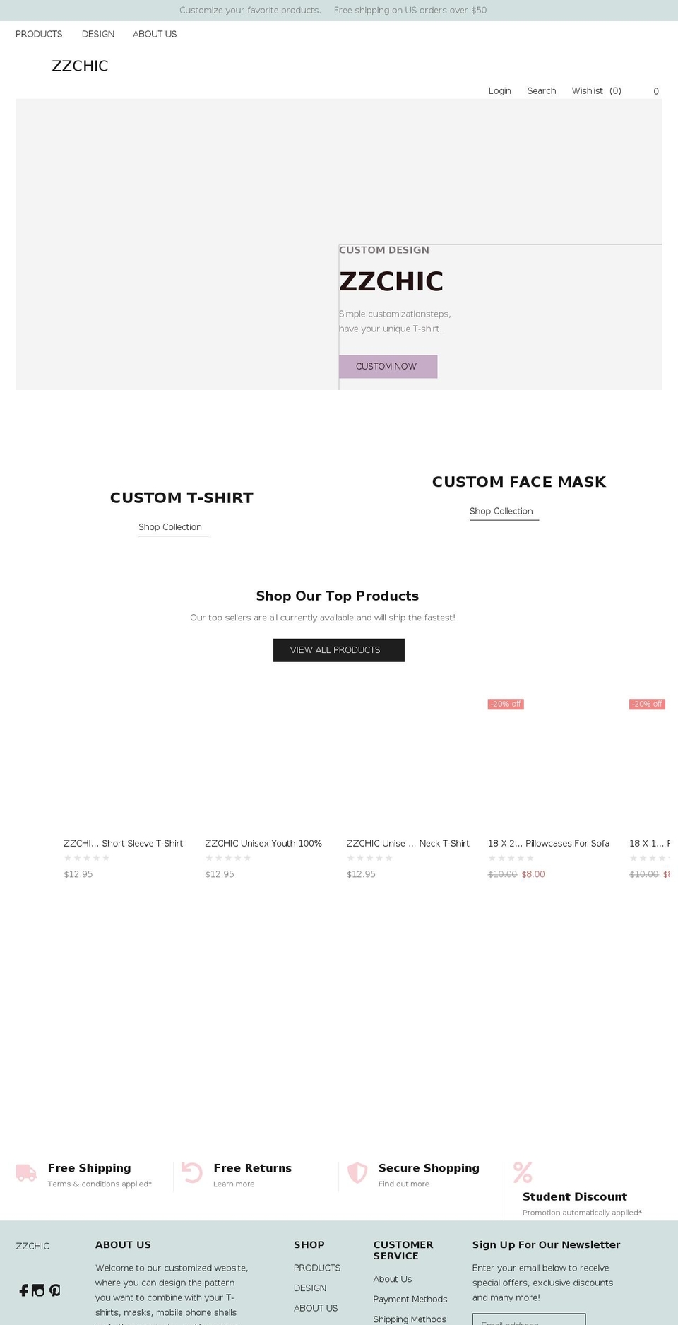 belle Shopify theme site example zzchic.com