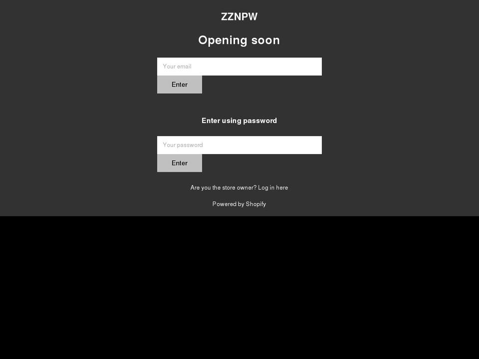 zznpw.com shopify website screenshot