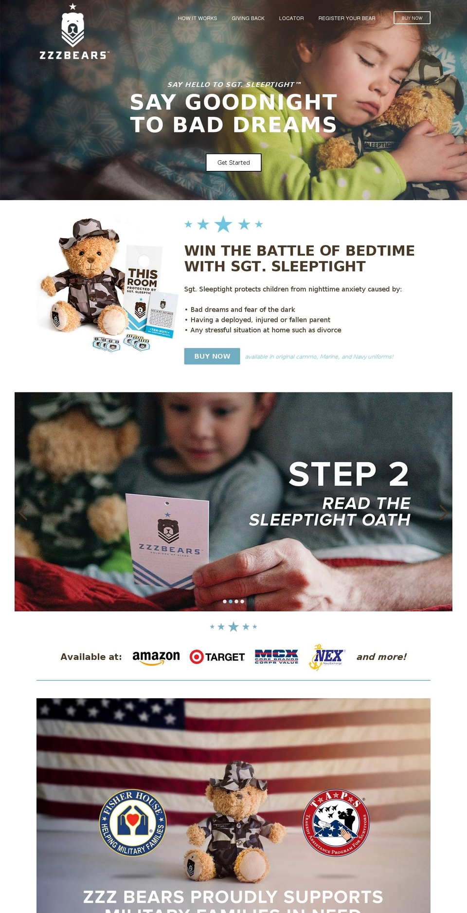 zzzbear.com shopify website screenshot