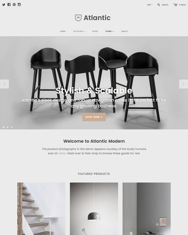 Atlantic Shopify theme preview