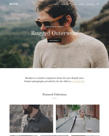 Brooklyn Shopify theme preview