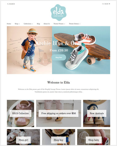 Canopy Shopify theme preview
