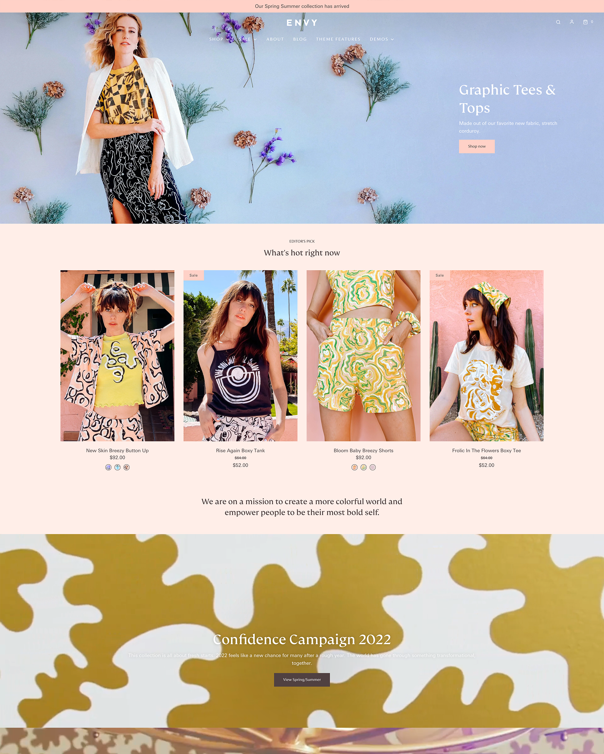 Envy Shopify theme preview