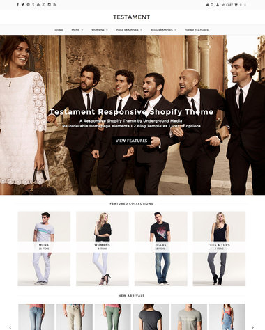 Testament Shopify theme preview